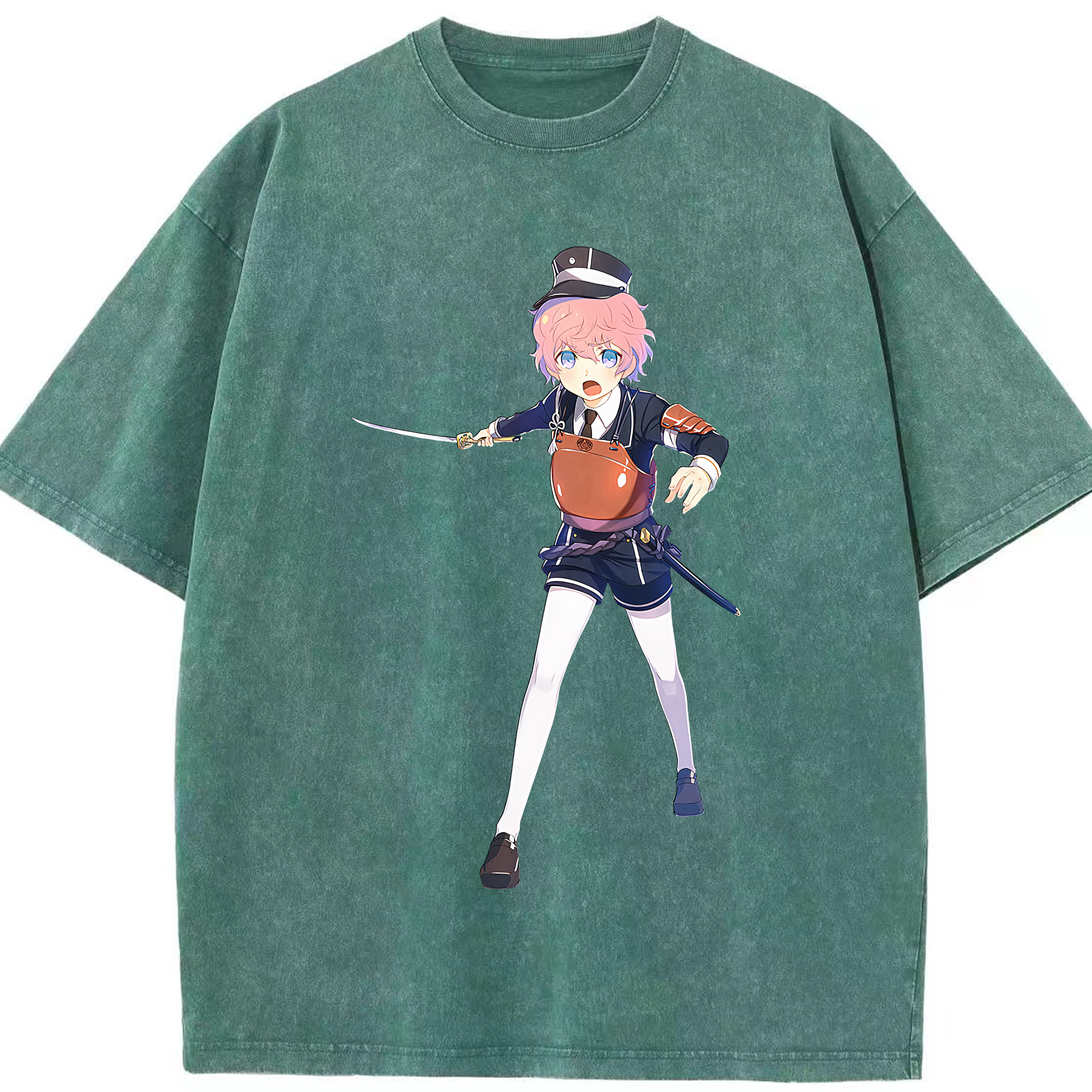 （画像用） 刀剣乱舞 Touken Ranbu 綿100% ヴィンテージ風 半袖Tシャツ（フロントプリント）